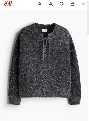 H&M 리본 넥 스웨터