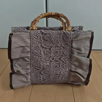maki melume 레이스 콤비 2WAY 토트백