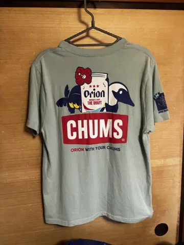 ORION CHUMS 프린트 T셔츠 블루 그레이