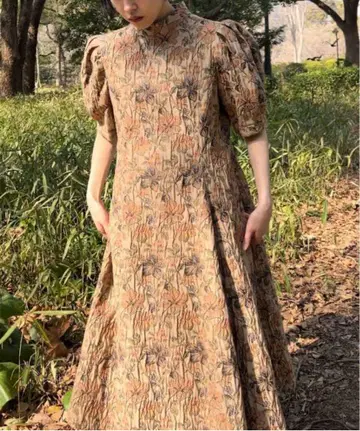 [ 미착용 ] foufou jacquard dress 'viatic'