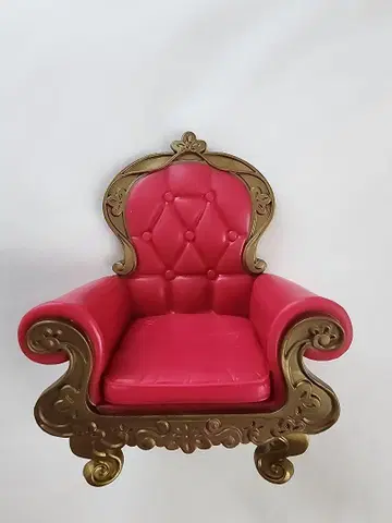 핑크색 인형용 왕좌 의자