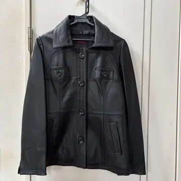 [세일] La Torre 천연 가죽(양가죽) 자켓 카라 탈부착 가능