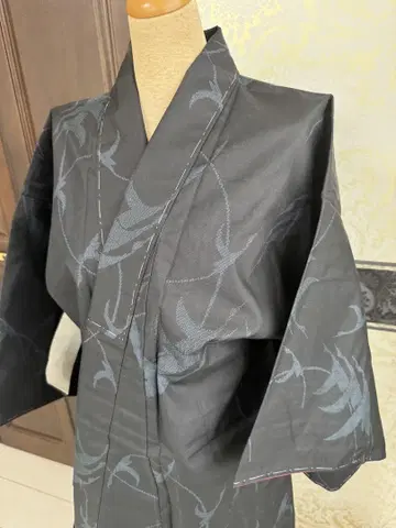 명주 기모노 새상품 교육용 실 붙은 상태