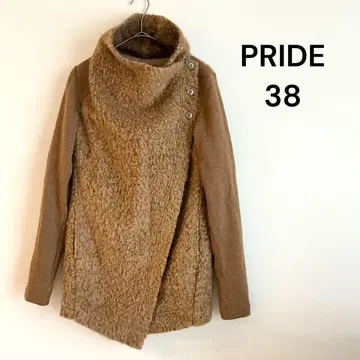 PRIDE 프라이드 자켓 코트 겉옷 울 혼방 브라운 38