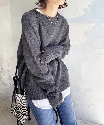 [ 새상품급 ] Spick and Span 롱 리브 풀오버 그레이