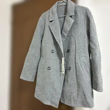 UNIQLO 더블 페이스 숏코트 M 그레이