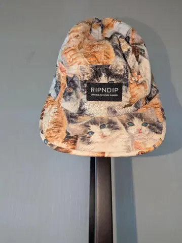 RIPNDIP 고양이 패턴 캡 우라하라 하라주쿠 y2k