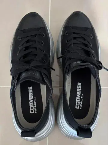 Converse REACT 블랙/실버 스니커즈
