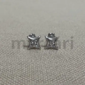 J&CO. 별 모양 귀걸이*화이트 골드*K14WG