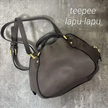 teepee lapu-lapu 가죽 천연 가죽 숄더백 그레이