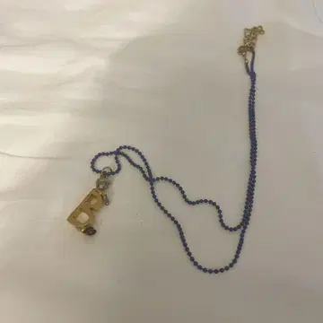 B 목걸이 파랑 x 골드