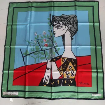 피카소 스카프 실크 87 x 87cm 새상품급