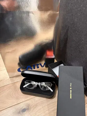 CARV 실버 메탈 오벌 안경