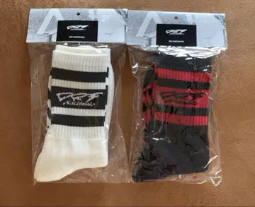 DRT CUSTOM SOX 화이트 블랙 블랙 레드 2족 세트