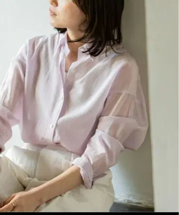 NOBLE 실키 코튼 스프링 칼라 셔츠