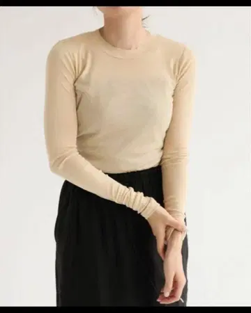 AURALEE GIZA SUPER HIGH GAUGE L/S TEE
