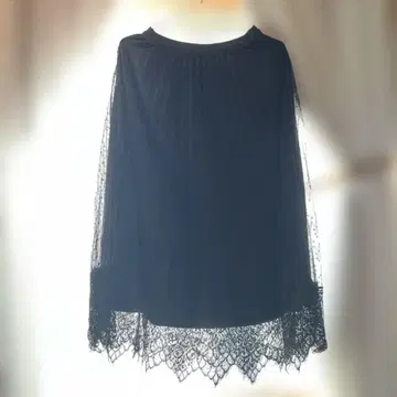 블랙 레이스 x 벨벳 리버서블 스커트