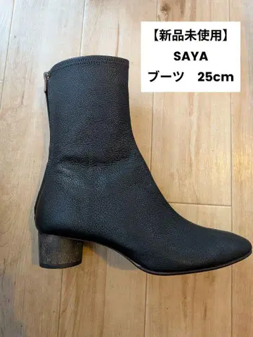 [ 미사용 새상품 ] SAYA 블랙 숏부츠