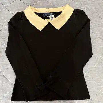 M'S GRACY 카라 부착 니트 40 블랙 베이지