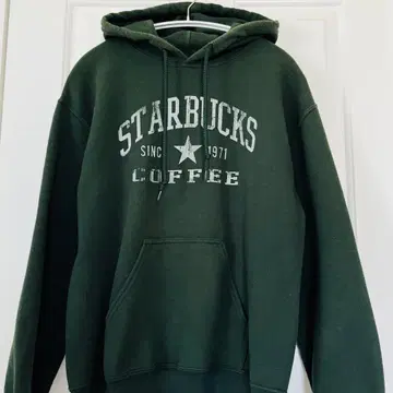 GILDAN 스타벅스 STARBUCKS 다크 그린 후드티 S