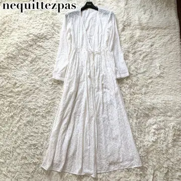 새상품급 누키테파 원피스 2way 카슈쿨 가운 헤므라믹스 화이트