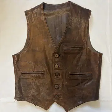 70s Leather Vest