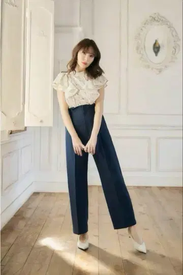 Herlipto 백 더블 벨티드 팬츠 잉크