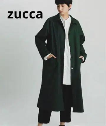 새상품급 zucca 주카 리버서블 코트 그린 x 블랙