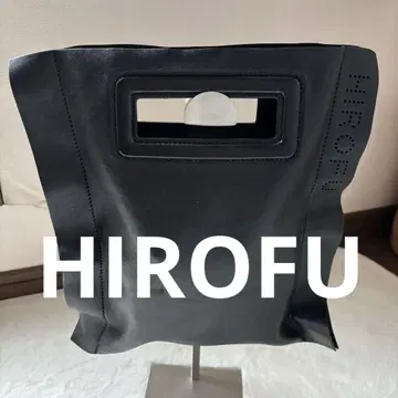 HIROFU 핸들 클러치 가죽 백 블랙 레어