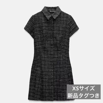 자라 숏 텍스처 원피스