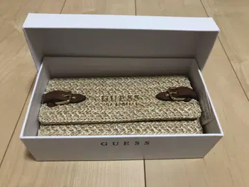 GUESS 스트로우풍 장지갑 베이지 새상품