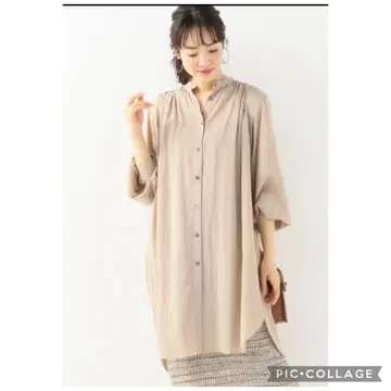 Spick and Span 프론트 개더 블라우스