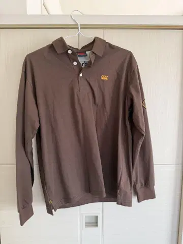Canterbury 브라운 긴팔 피케 셔츠 L