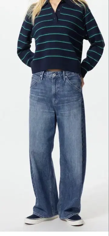 UNIQLO 유니클로 배기 커브 팬츠 27
