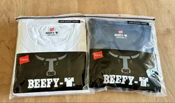 HANES BEEFY 롱 T 3XL 2장 세트 블랙 화이트 헤인즈