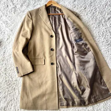 새상품급 뉴요커 체스터 코트 캐시미어 혼방 자켓 카멜 L