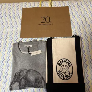 BANANA REPUBLIC 코끼리 프린트 T셔츠와 토트백 세트