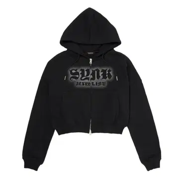 SYNK 크롭 후디 블랙