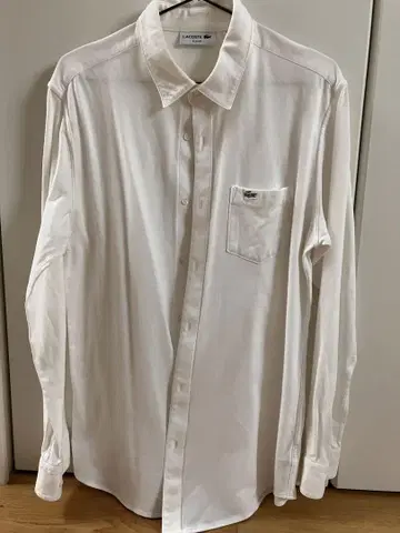 LACOSTE 화이트 긴팔 셔츠