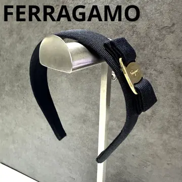 새상품급 스테디셀러 FERRAGAMO 바라 머리띠 네이비 x 골드