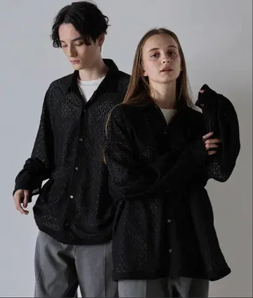 [ CLEL ] 벌룬 소매 루즈 레이스 셔츠