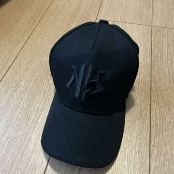 NY 블랙 자수 로고 야구 모자