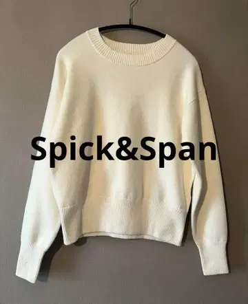 Spick&Span 아이보리 크루넥 컴팩트 니트 맨투맨