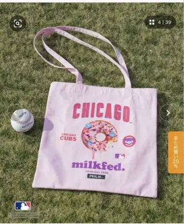 완판 MLB 토트백 CHICAGOCUBS 카브스 milkfed.