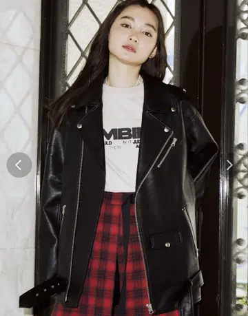 jouetie 오버 라이더 자켓 블랙