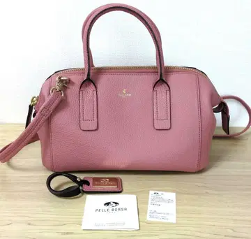 [컨디션 최상] PELLE BORSA 2way 보스턴 숄더백