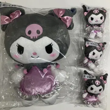 산리오 당첨 복권 봉제 인형, 마스코트 4개 세트