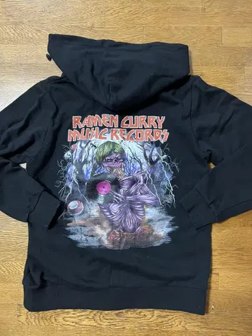 레어 완전 수주품 오쿠다 타미오 라멘 카레 뮤직 레코드 지퍼 후드티