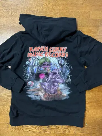 레어 완전 수주품 오쿠다 타미오 라멘 카레 뮤직 레코드 지퍼 후드티