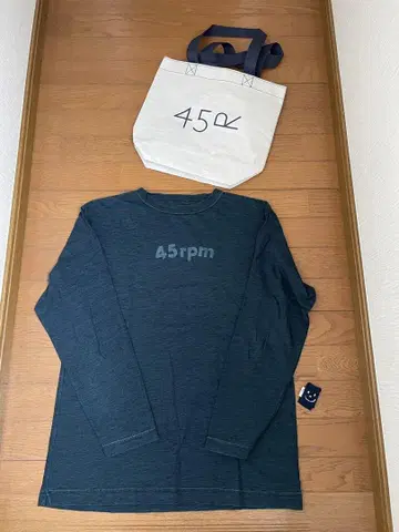 45rpm 인디고 롱T셔츠 사이즈3 한정판 에코백 포함
